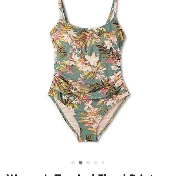Kona Sol Other - Floral Swimsuit in Pink and Green Shirred Front Daughter Took Off Tags. Didnt F